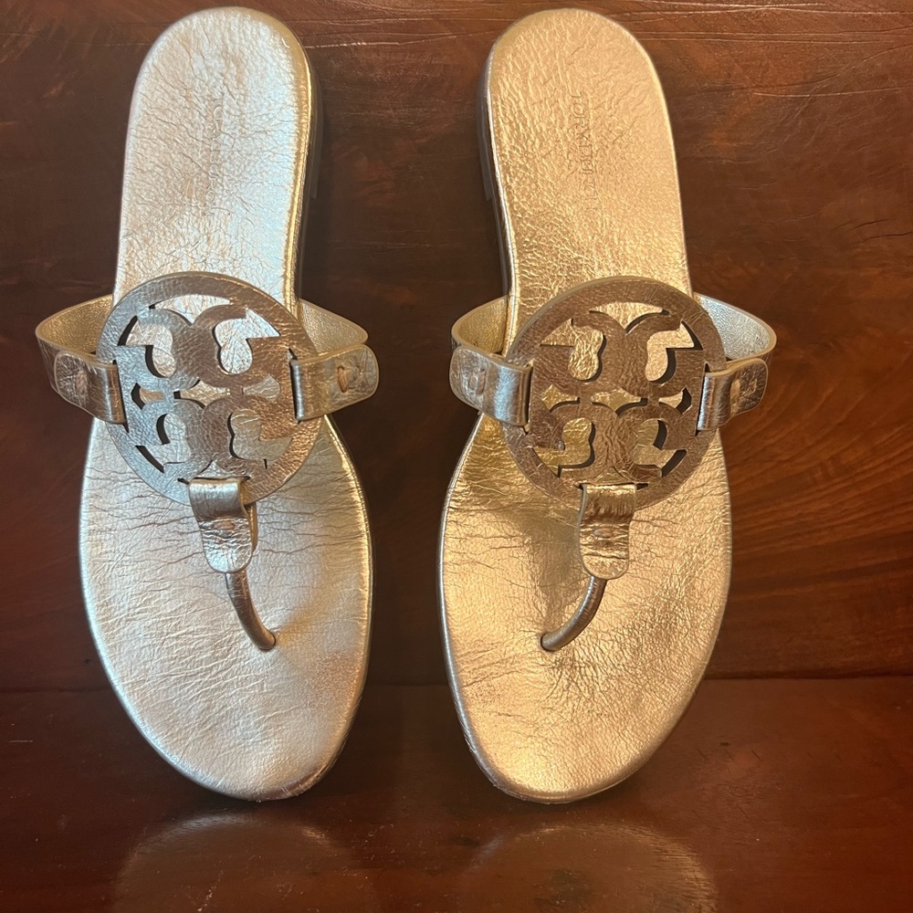 Tory Burch gold sandals